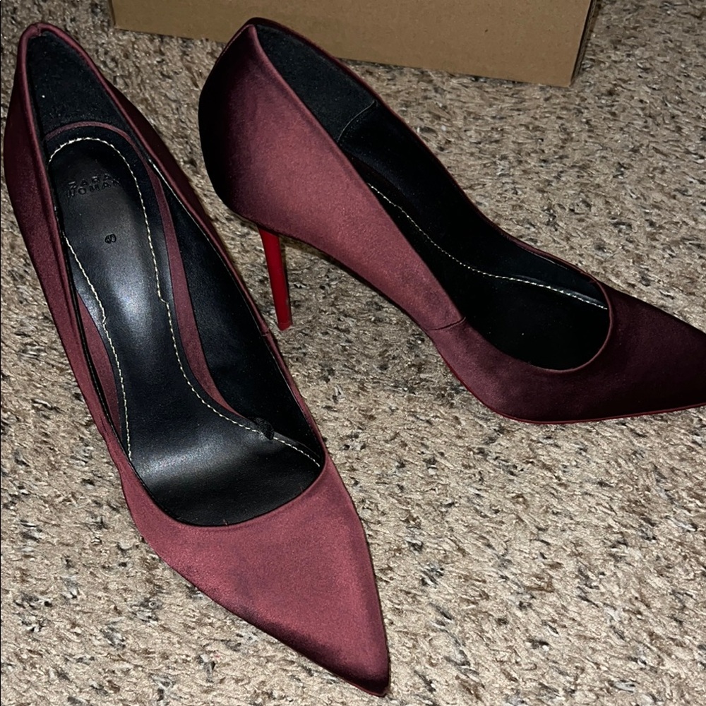 Elegant Burgundy Stiletto Heels